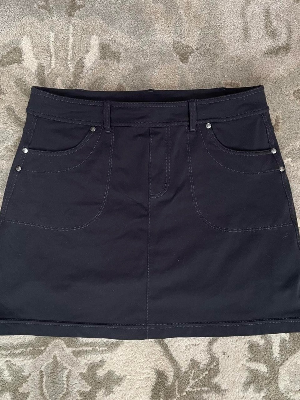 Athleta Black A-Line Mini Performance Skort with Pockets